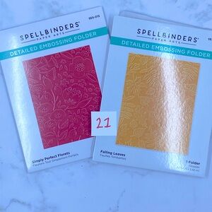 Two (2) Spellbinders Embossing Folders (item 21)